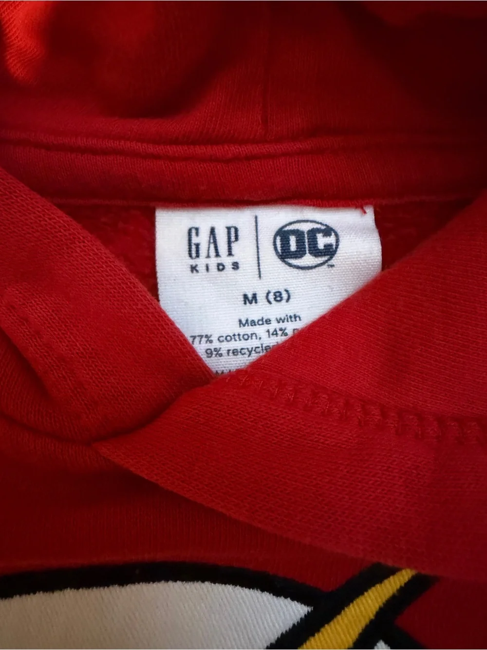 GAP Red Hoodie with Yellow Lightning Bolt